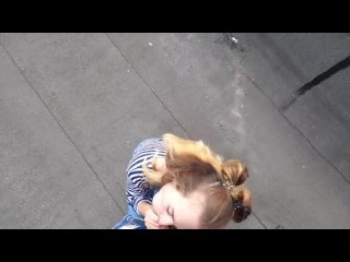 extreme blowjob on the roof ended in sex and cum on the face